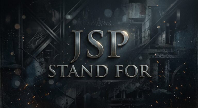 JSP Stand For in Text