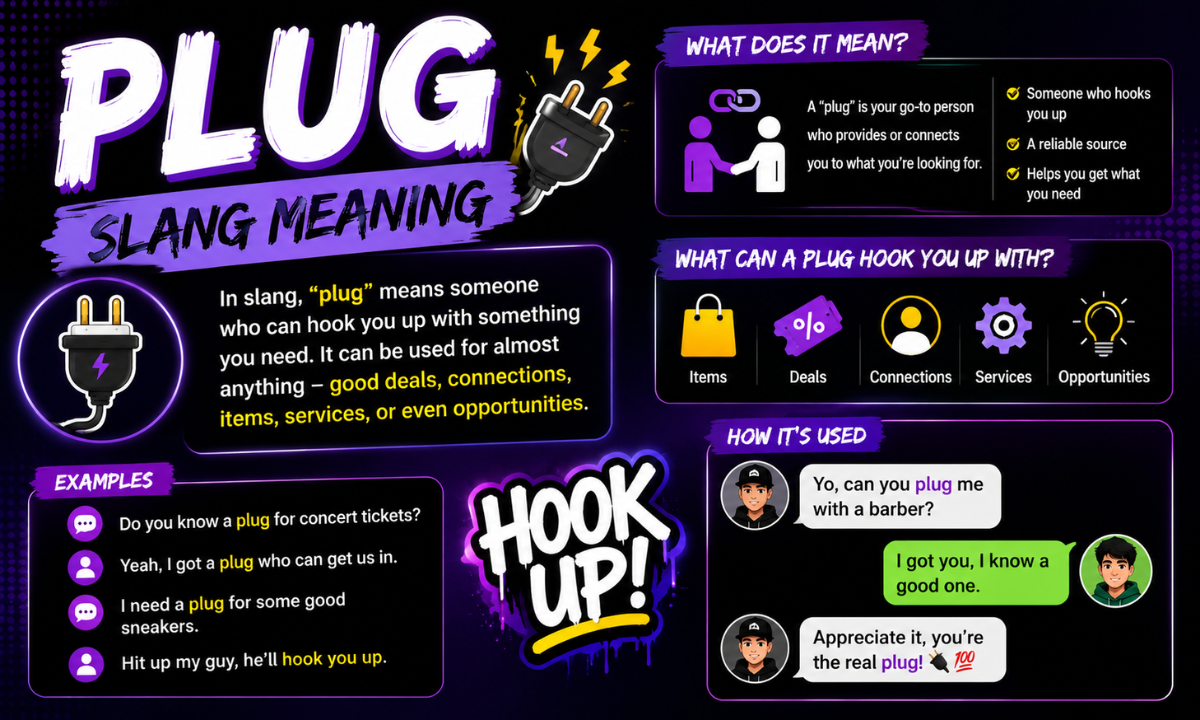 “Plug” Slang Meaning: Definition, Uses & Examples